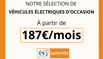 NOTRE SÉLECTION DE VÉHICULES D'OCCASION ÉLECTRIQUES