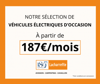 NOTRE SÉLECTION DE VÉHICULES D'OCCASION ÉLECTRIQUES