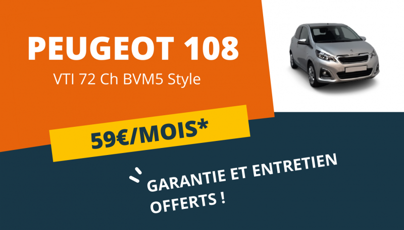 PEUGEOT 108 À PARTIR DE 59€/MOIS