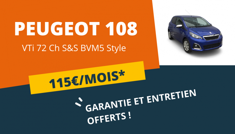 PEUGEOT 108 À PARTIR DE 115€/MOIS