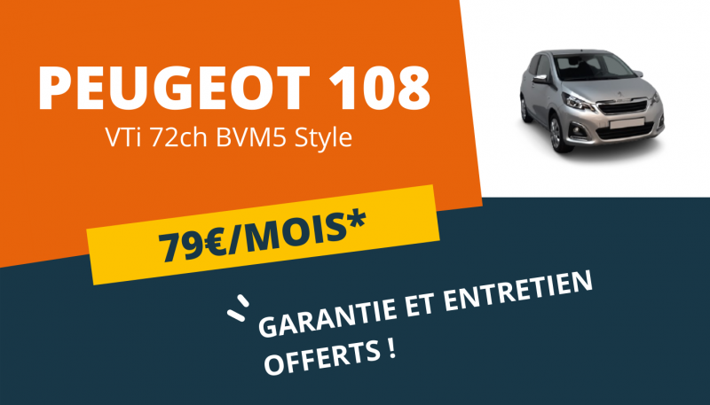 PEUGEOT 108 À PARTIR DE 79€/MOIS